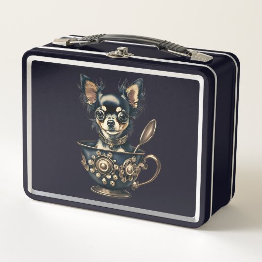 Chihauhau Puppy Steam Punk Lunchbox (Voorkant)
