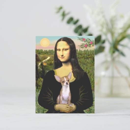 Chihuahua 1b - Mona Lisa Briefkaart (Staand voorkant)