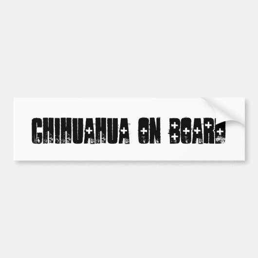 Chihuahua aan boord bumpersticker (Voorkant)