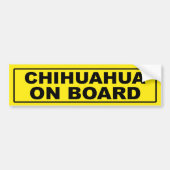 Chihuahua aan boord bumpersticker (Voorkant)