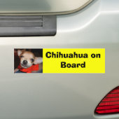 Chihuahua aan boord bumpersticker (Op auto)