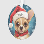 Chihuahua Aangepaste Kerstversiering Ornament (voorkant)