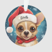 Chihuahua Aangepaste Kerstversiering Ornament (voorkant)