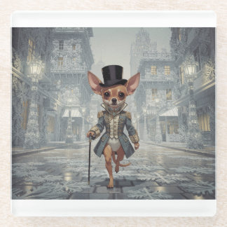 Chihuahua About Town In Paris Glazen Onderzetter