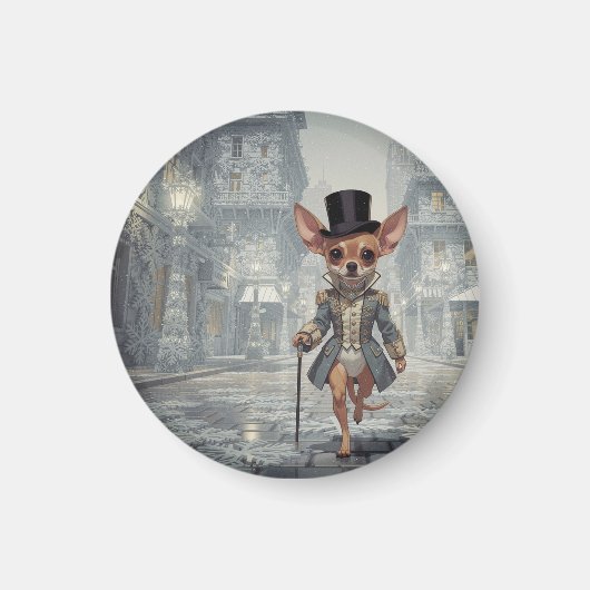 Chihuahua About Town In Paris Magneet (Voorkant)