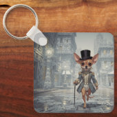 Chihuahua About Town In Paris Sleutelhanger (Voorkant)