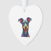 Chihuahua Abstract Painting Colour Cute Dog (1) Ornament (voorkant)