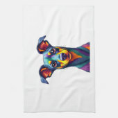 Chihuahua  Abstract Painting  Colour  Cute Dog (1) Theedoek (Verticaal)