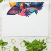 Chihuahua Abstract Painting Colour Cute Dog Cop Theedoek (Gevouwen)