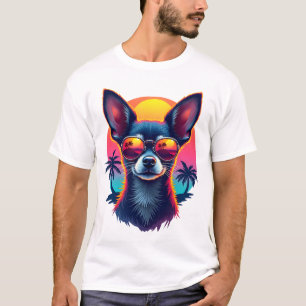Chihuahua Abstract Schilderij Kleur Cute Hond K T-shirt