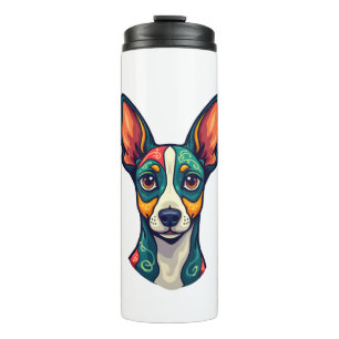 Chihuahua Abstract Schilderij Kleur Cute Hond ( Thermosbeker