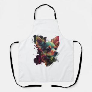 Chihuahua Abstract Schilderij Kleur Grappige Ho Schort