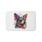 Chihuahua Abstract schilderij Kleur Leuke Hond Badmat (Voorkant)