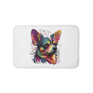 Chihuahua Abstract schilderij Kleur Leuke Hond Badmat