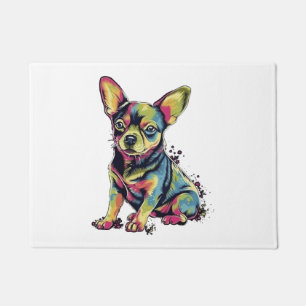 Chihuahua Abstract schilderij Kleur Leuke Hond Deurmat