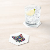 Chihuahua Abstract schilderij Kleur Leuke Hond Kartonnen Onderzetters (Insitu)