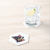 Chihuahua Abstract schilderij Kleur Leuke Hond Kartonnen Onderzetters (Insitu)