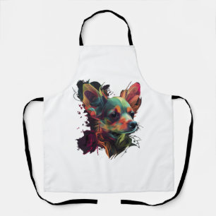 Chihuahua Abstract schilderij Kleur Leuke Hond Schort