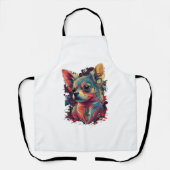 Chihuahua Abstract schilderij Kleur Leuke Hond Schort (Voorkant)