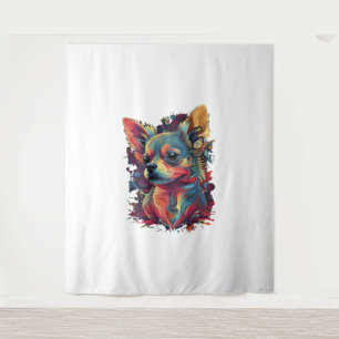Chihuahua Abstract schilderij Kleur Leuke Hond Wandkleed