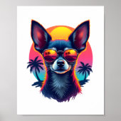 Chihuahua Abstract schilderij Kleur Schattige Dog Poster (Voorkant)
