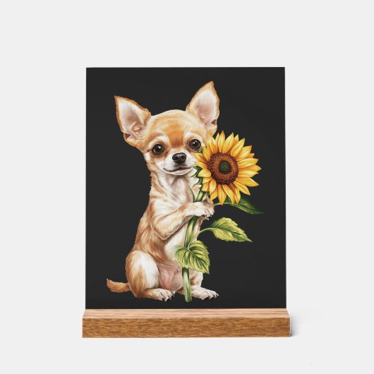 Chihuahua   acryl bord (Voorkant)