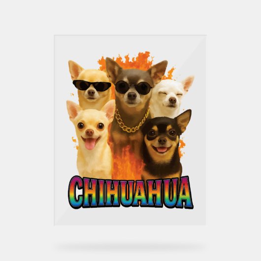 Chihuahua acryl bord (Voorkant)