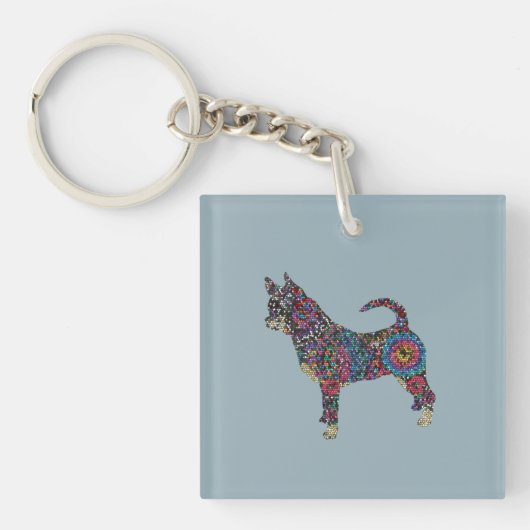 Chihuahua Acrylsleutelhanger Sleutelhanger (voorkant)