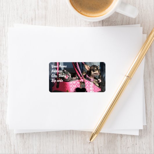 Chihuahua Adresetiketten Etiket (Insitu)