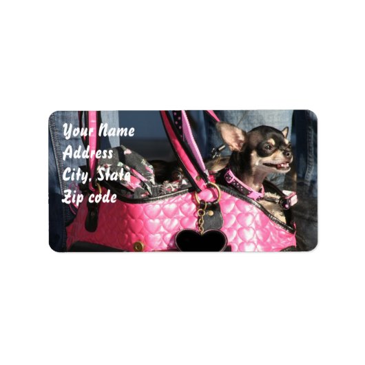 Chihuahua adreslabels etiket (Voorkant)