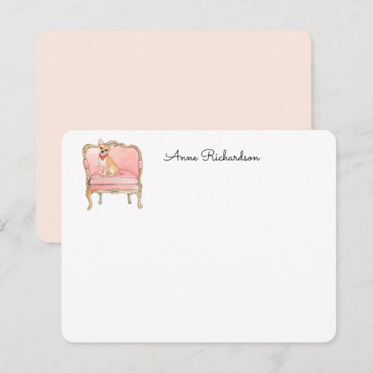 Chihuahua afbeelding flat-panelbeeldscherm - Harte Bedankkaart (Voorkant / Achterkant)