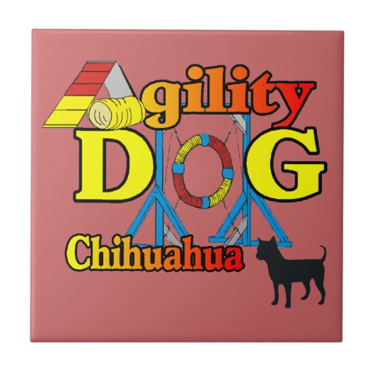 Chihuahua Agility Tegeltje (Voorkant)