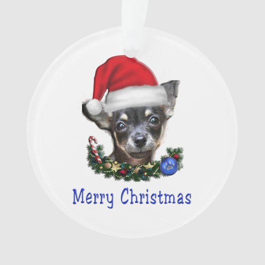Chihuahua als kerstversiering ornament (voorkant)