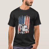 Chihuahua American Flag Patriotic 4e juli USA T-shirt (Voorkant)