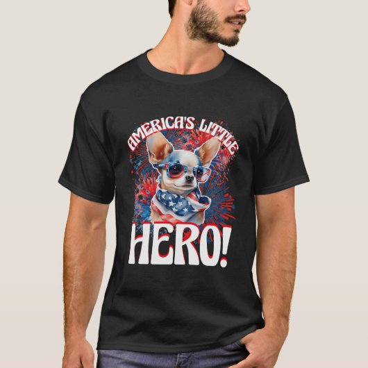 Chihuahua America's Little Hero Trots Chihuahua Pa T-shirt (Voorkant)
