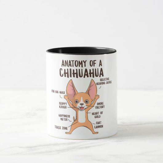 Chihuahua Anatomy Mok Gifts Chihuahua Coffee Mok (Midden)
