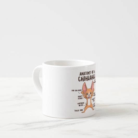 Chihuahua Anatomy Mok Gifts Chihuahua Coffee Mok (Links)