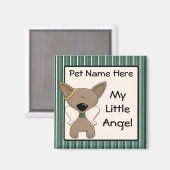 Chihuahua Angel Honden Geheugen Keepsake Naam Gift Magneet (Voorkant / Achterkant)