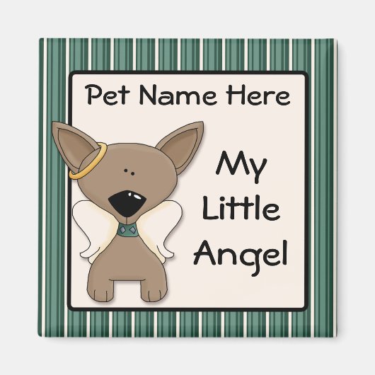 Chihuahua Angel Honden Geheugen Keepsake Naam Gift Magneet (Voorkant)