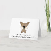 Chihuahua Angel Honden Sympathie Kaart Personalise (Achterkant)