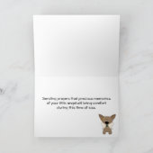 Chihuahua Angel Honden Sympathie Kaart Personalise (Binnen)