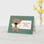 Chihuahua Angel Honden Sympathie Kaart Personalise (Gele Bloem)