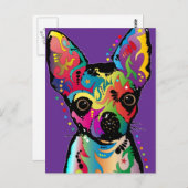 Chihuahua Art Briefkaart (Voorkant / Achterkant)
