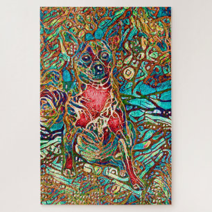 Chihuahua Art Colorful Psychedelic Dog Portret Legpuzzel