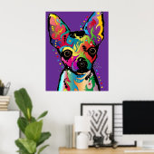 Chihuahua Art Poster (Thuiskantoor)