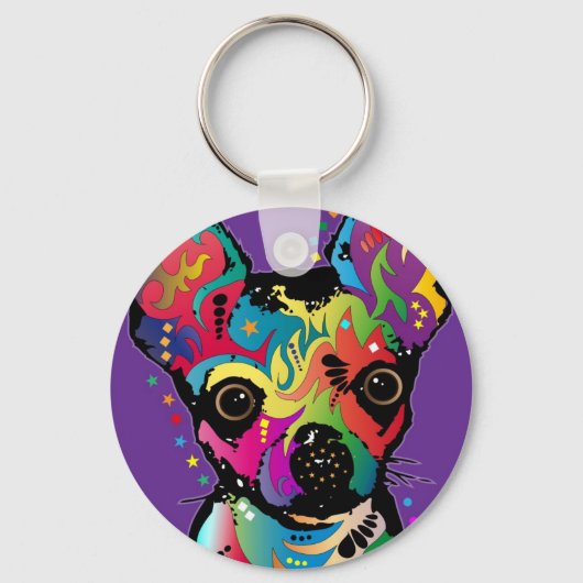 Chihuahua Art Sleutelhanger (Voorkant)