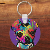 Chihuahua Art Sleutelhanger (Voorkant)