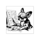 Chihuahua Artist No. 3 Rubber Stamp Rubberstempel (Afrduk)