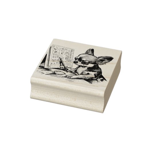 Chihuahua Artist No. 3 Rubber Stamp Rubberstempel (Stempel)