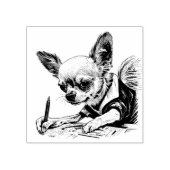 Chihuahua Artist Nr. 2 Rubber Stamp Rubberstempel (Afrduk)